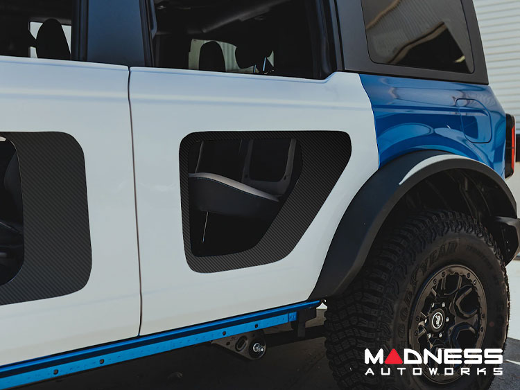 Ford Bronco Halo Doors - Anderson Composites - 4 Door - Fiberglass with Carbon Fiber Inserts - Rear